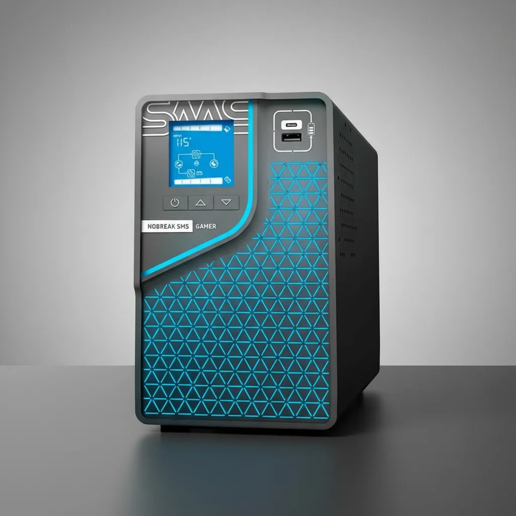 SMS - NOBREAK GAMER 1500 WIFI - POTÊNCIA 1500VA | 1050W - BIVOLT ENT.:115/ 220V |SAÍDA: 115/ 220V - 8 TOMADAS (6T 10A + 2T 20A) - SENOIDAL PURA - LINE INTERACTIVE - PN 29600