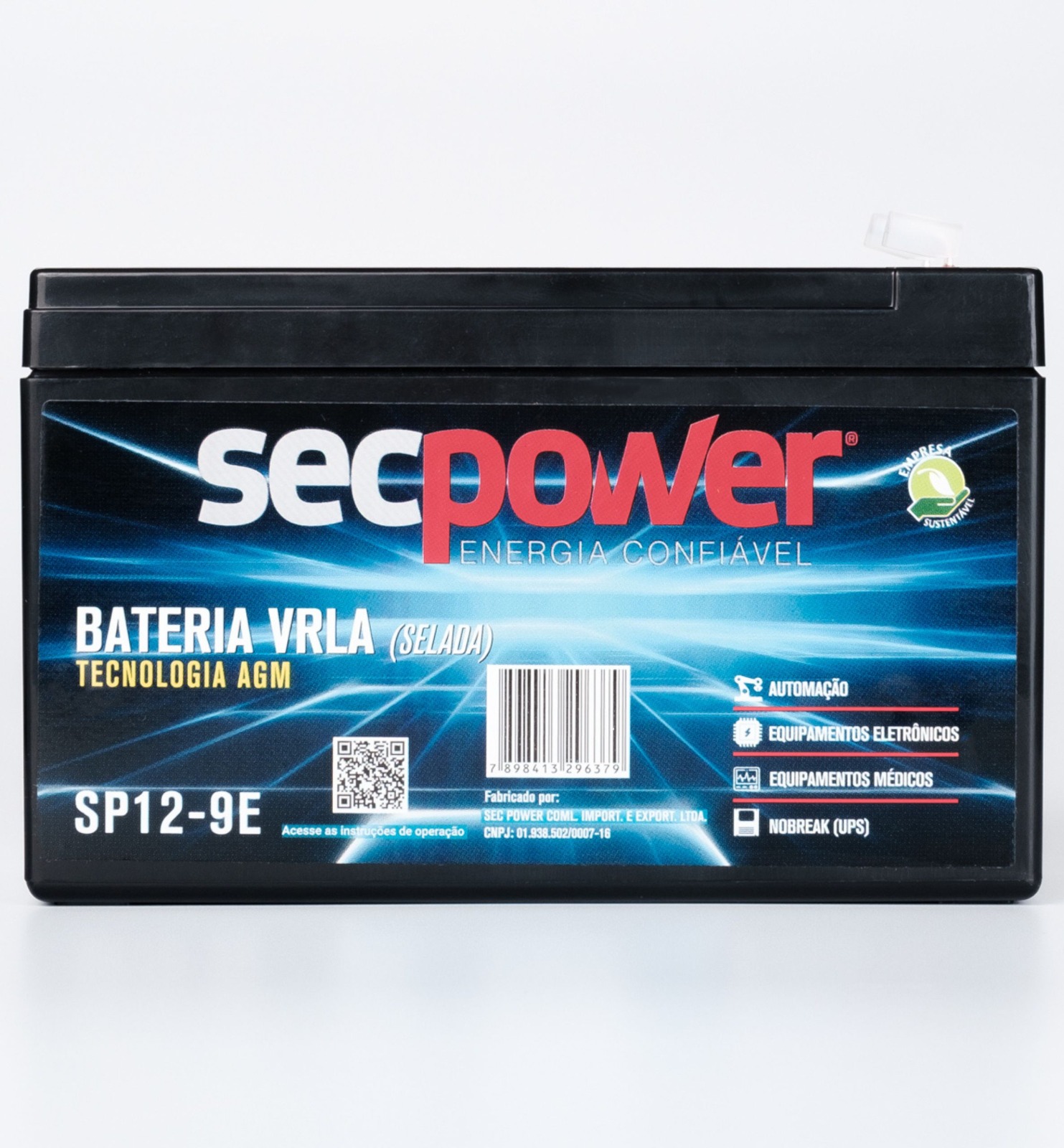 Bateria nobreak - SecPower Chumbo-ácido VRLA AGM 12V 9E